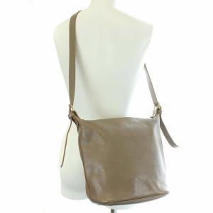 IL BISONTE オールレザー ショルダーバッグ ブラウン