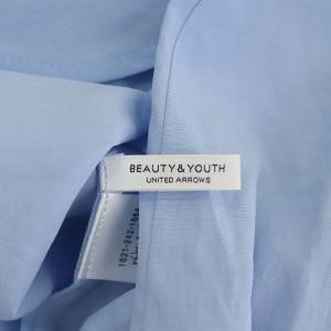 BEAUTY&YOUTH UNITED ARROWS バックボタンボリュームスリーブブラウス F ライトブルー