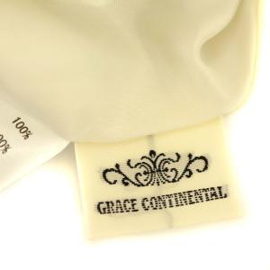 GRACE CONTINENTAL 21AW スカート ロング スカーフ柄 花柄 ギャザー フレア 36 S ライトブルー