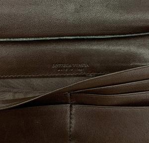 BOTTEGA VENETA イントレチャート 長財布 レザー ブラウン