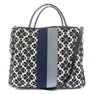 kate spade new york 22SS スペード フラワー ジャカード ストライプ エブリシング ミディアム トート 2WAY