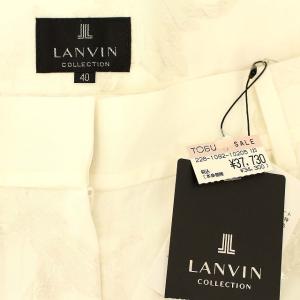 LANVIN COLLECTION 21AW ワイドパンツ 花柄 リボン 40 ホワイト
