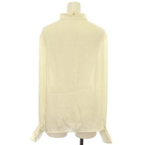 EPOCA 18AW ストレッチサテンハイネックブラウス 40 オフホワイト 白