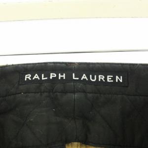 RALPH LAUREN バイカーパンツ 牛革 USED加工 蛇腹 W31 茶