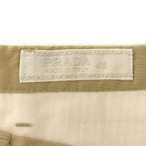 PRADA スラックスパンツ レーヨン 薄手 48 L ベージュ