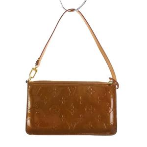 LOUIS VUITTON M91133 レキシントン ヴェルニ アクセサリーポーチ ハンドバッグ ブロンズ ブラウン