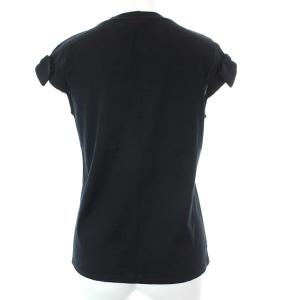 YVES SAINT LAURENT Tシャツ YSL カサンドラロゴ リボン 38 ブラック