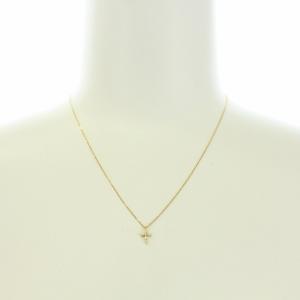 agete ネックレス K18 ダイヤモンド 0.03ct クロス イエローゴールド