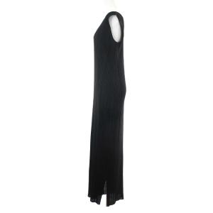 PLEATS PLEASE ISSEY MIYAKE イッセイミヤケ ノースリーブ ロングワンピース クルーネック 4 ブラック