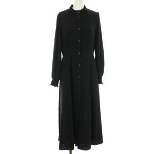 20AW プレーンストレッチブロードシャツワンピース 38 黒