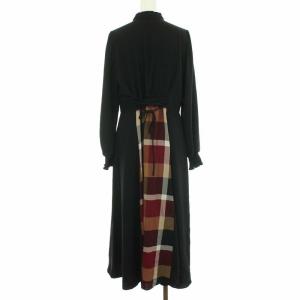 BLUE LABEL CRESTBRIDGE 20AW プレーンストレッチブロードシャツワンピース 38 黒