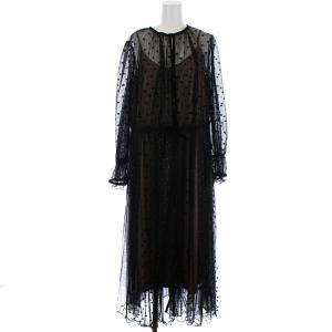 MANY WAY MIX DOT DRESS ワンピース ドット柄 チュール S 黒