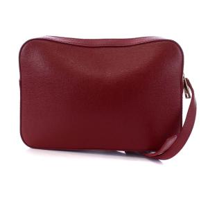 FURLA LILLI ダブルジッパークロスボディー ショルダーバッグ カメラバッグ レザー チェリーレッド
