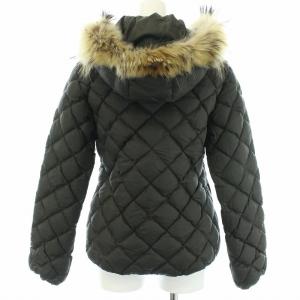 DUVETICA Aida ダウンジャケット キルティング アウター ラクーンファー 40 M カーキ