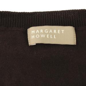 MARGARET HOWELL ニット 半袖 コットン カットソー 2 M ブラウン