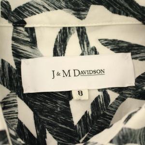 J&M DAVIDSON シャツ 総柄 8 ホワイト