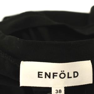 ENFOLD CUT Tulle ロンT  カットソー レイヤード 長袖 M ブラック