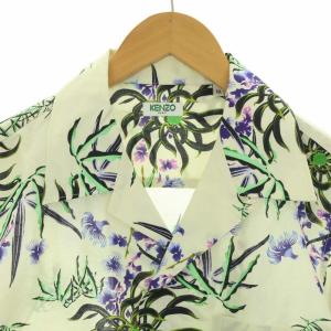KENZO 20SS Sea Lily Open Collar SS Shirt M グリーン