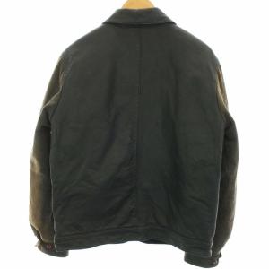 AVIREX 革ジャン レザージャケット ライダース シングル アウター コットン M 黒 ブラック 茶 ブラウン
