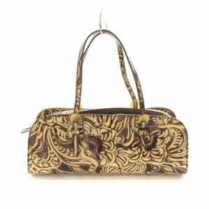 FENDI ハンドバッグ 総柄 レザー ベージュ