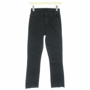 MOTHER INSIDER CROP STEP FRAY デニム パンツ ジーンズ カットオフ W25 ブラック