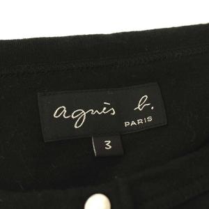 agnes b. プレッション カーディガン スナップボタン 長袖 3 ブラック