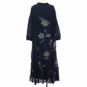 Ameri VINTAGE 21SS 2WAY FLOWER GARDEN DRESS ワンピース M 紺