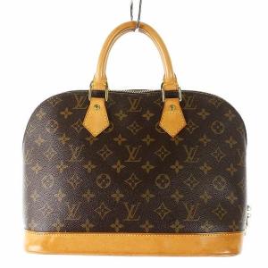 LOUIS VUITTON M51130 アルマ モノグラム ハンドバッグ レザー カデナ ブラウン