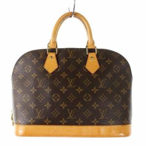 LOUIS VUITTON M51130 アルマ モノグラム ハンドバッグ レザー カデナ ブラウン