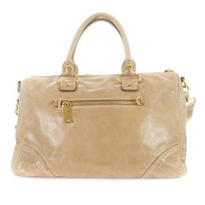 PRADA VITELLO SHINE CAMMEO ハンドバッグ 2way レザー アイボリー 