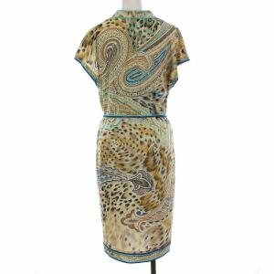 LEONARD FASHION ワンピース ペイズリー柄 38 ベージュ