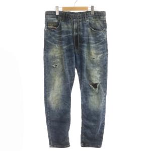 NARROT ジョグジーンズ スウェット デニムパンツ ジーンズ USED加工 W30 M 青 ブルー