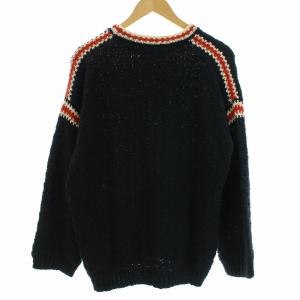 MSGM ニット セーター 長袖 クルーネック ライン コットン イタリア製 M ネイビー