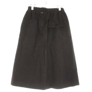 MHL. 21SS FINE COMPACT COTTON POPLIN フレアスカート ロング コットン タック 2 M 茶 ブラウン