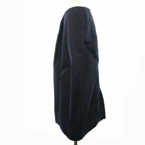 ENFOLD 20AW ヘビーサテンペタルSKスカート 36 ネイビー