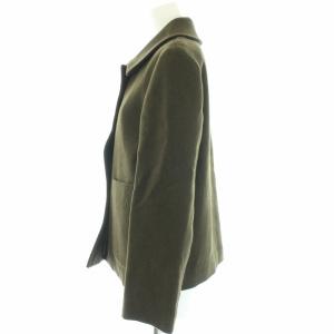 MARGARET HOWELL 18AW ジャケット ショートコート ウール リネン混 2 カーキ