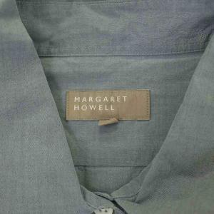 MARGARET HOWELL 21SS ブラウス シャツ 長袖 ロング コットン 1 ライトブルー