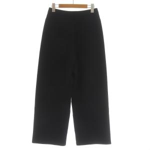 ENFOLD 21SS ダブルクロス ワイドクロップドTR ワイドパンツ 38 ブラック