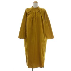20AW SOMELOS ダブルサテンタックリラックスドレス ワンピース ロング丈 ハイネック