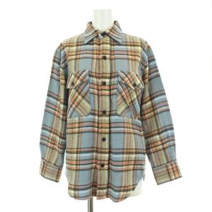 ブラウス シャツ 長袖 ネルシャツ チェック コットン XS マルチカラー