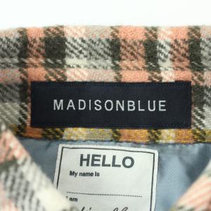 MADISONBLUE ブラウス シャツ 長袖 ネルシャツ チェック コットン XS マルチカラー