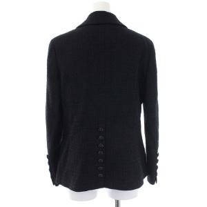 CHANEL 09C ツイード テーラードジャケット ココマーク 40 黒