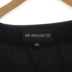 ANN DEMEULEMEESTER ベスト 変形 シングル ベルト ウール 36 S ブラック