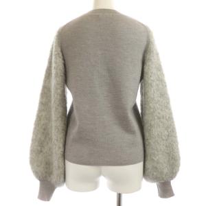 ADORE ニット カットソー 長袖 ボリュームスリーブ プルオーバー ウール モヘヤ混 38 M グレー