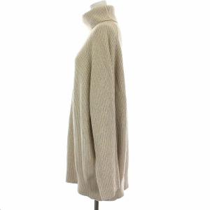 GALERIE VIE 19AW ハイネックチュニックプルオーバー ニット セーター 長袖 タートルネック S アイボリー