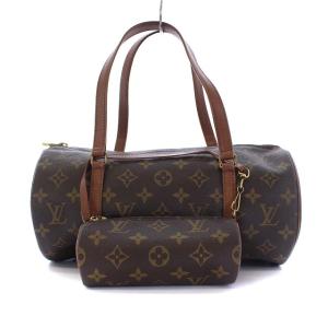 LOUIS VUITTON M51365 パピヨン30 モノグラム ハンドバッグ ボストンバッグ ポーチ付き ブラウン