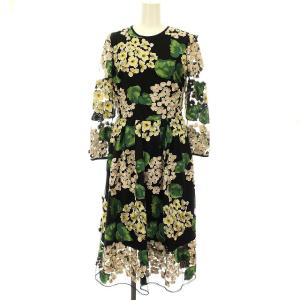 花柄シースルーワンピース 0 ブラック