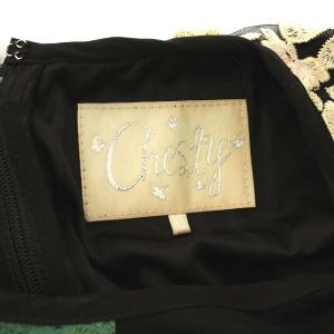 Chesty 花柄シースルーワンピース 0 ブラック