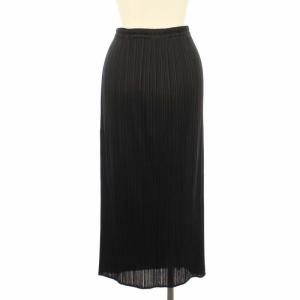 PLEATS PLEASE ISSEY MIYAKE イッセイミヤケ プリーツスカート ロング メッシュ 1 ブラック
