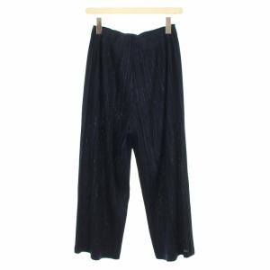 PLEATS PLEASE ISSEY MIYAKE イッセイミヤケ 19SS ワイドパンツ プリーツ 3 ネイビー